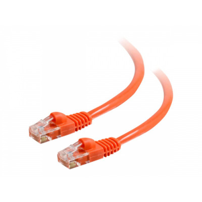 C2G Cat5e Booted Unshielded (UTP) Network Patch Cable - Patch cable - RJ-45 (M) to RJ-45 (M) - 50 cm - UTP - CAT 5e - molded, snagless, stranded - orange